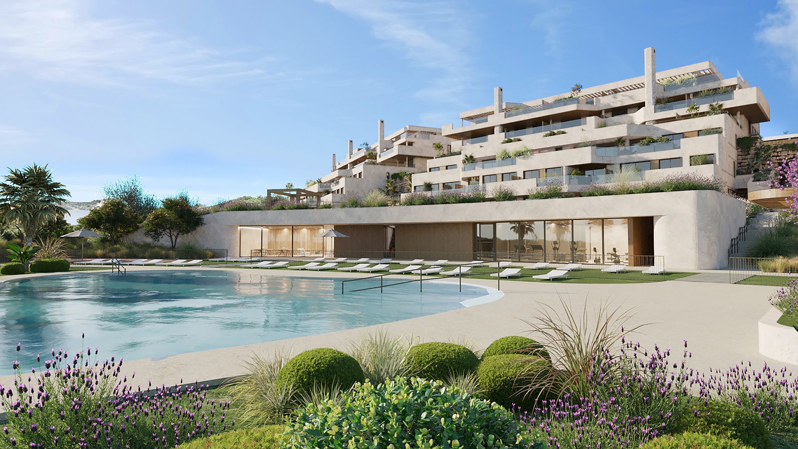 Recreación de la promoción residencial Atria, en La Alcaidesa (Cádiz).