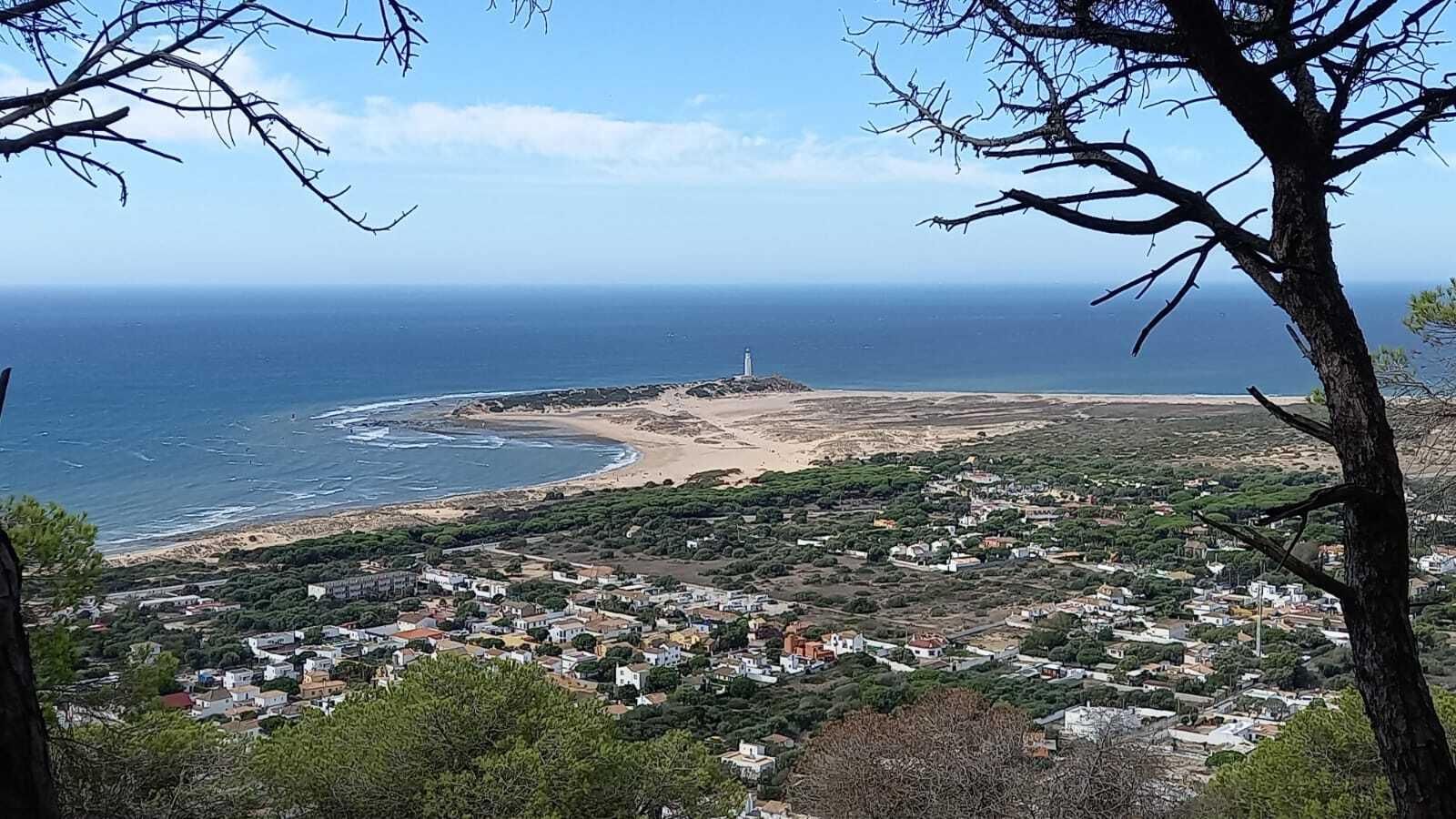 Vista aérea de Los Caños desde la carretera a Barbate.