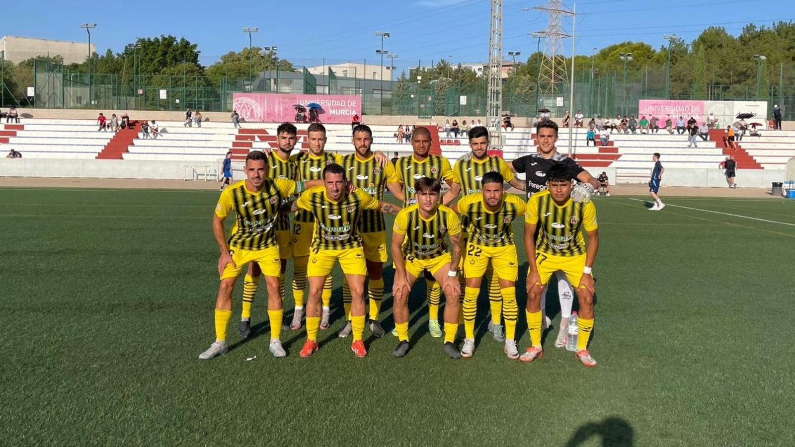 Once inicial de los almerienses en el duelo contra el filial del Real Murcia.
