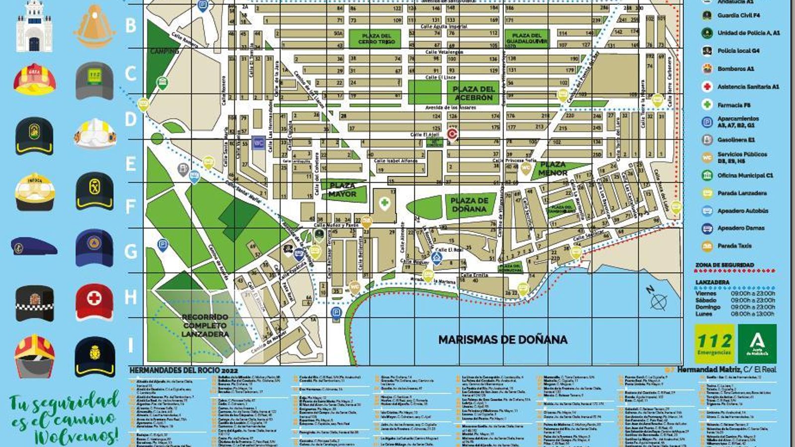 Plano de la aldea de El Rocío.