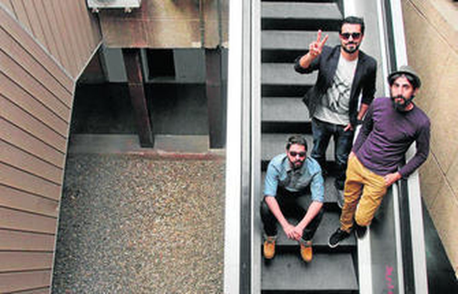 Los integrantes del grupo, ayer.