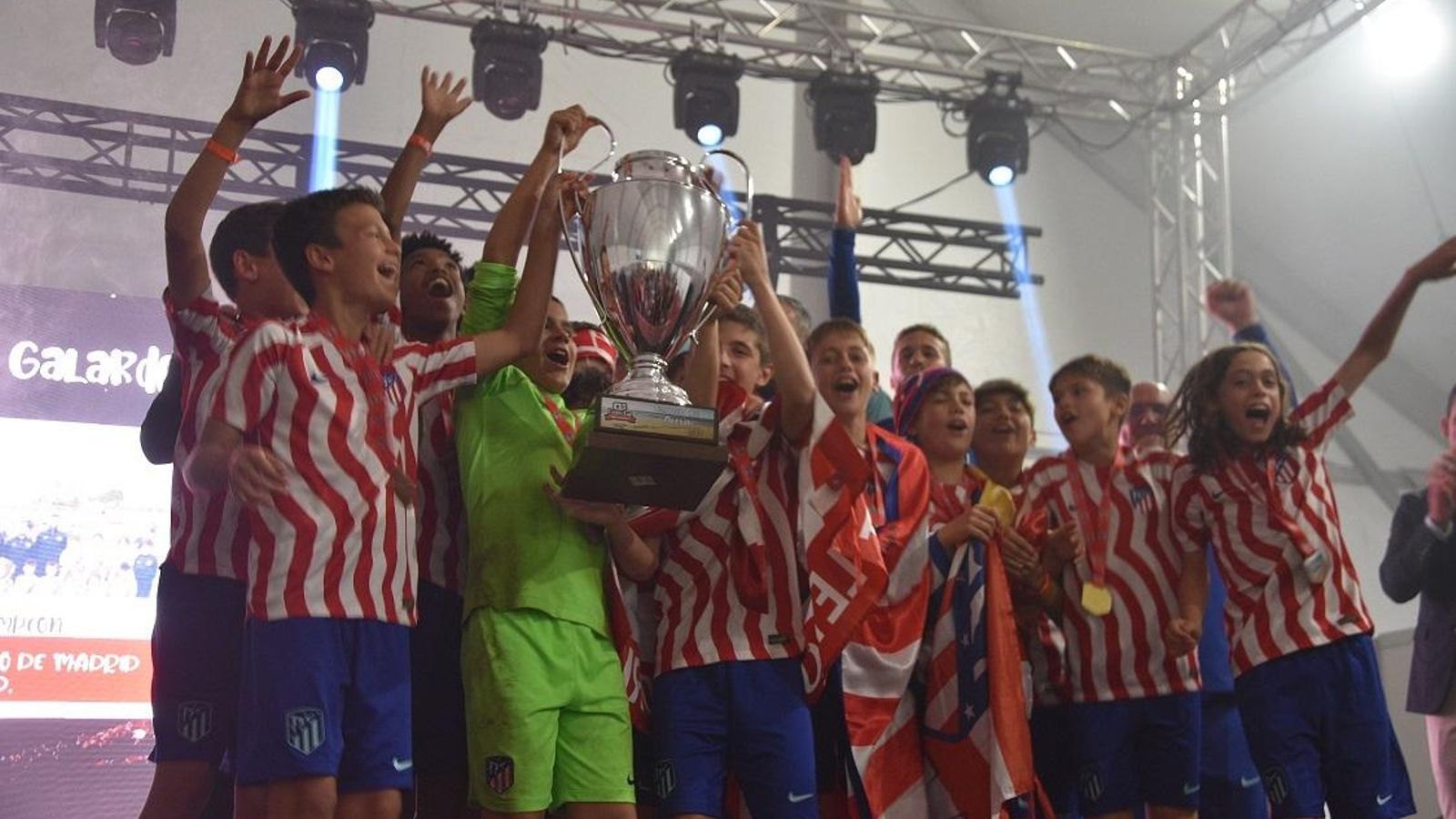 La categoría alevín del Atlético de Madrid.