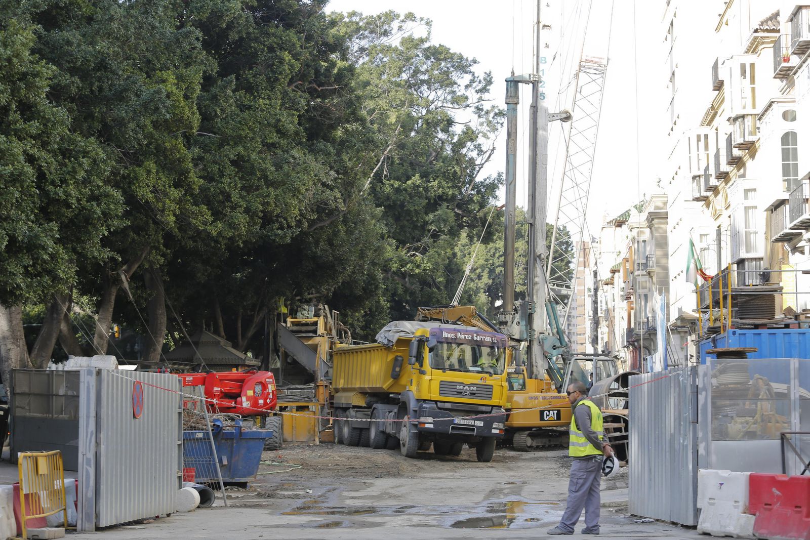Imagen de archivo de los trabajos del Metro en el lateral norte de la Alameda.