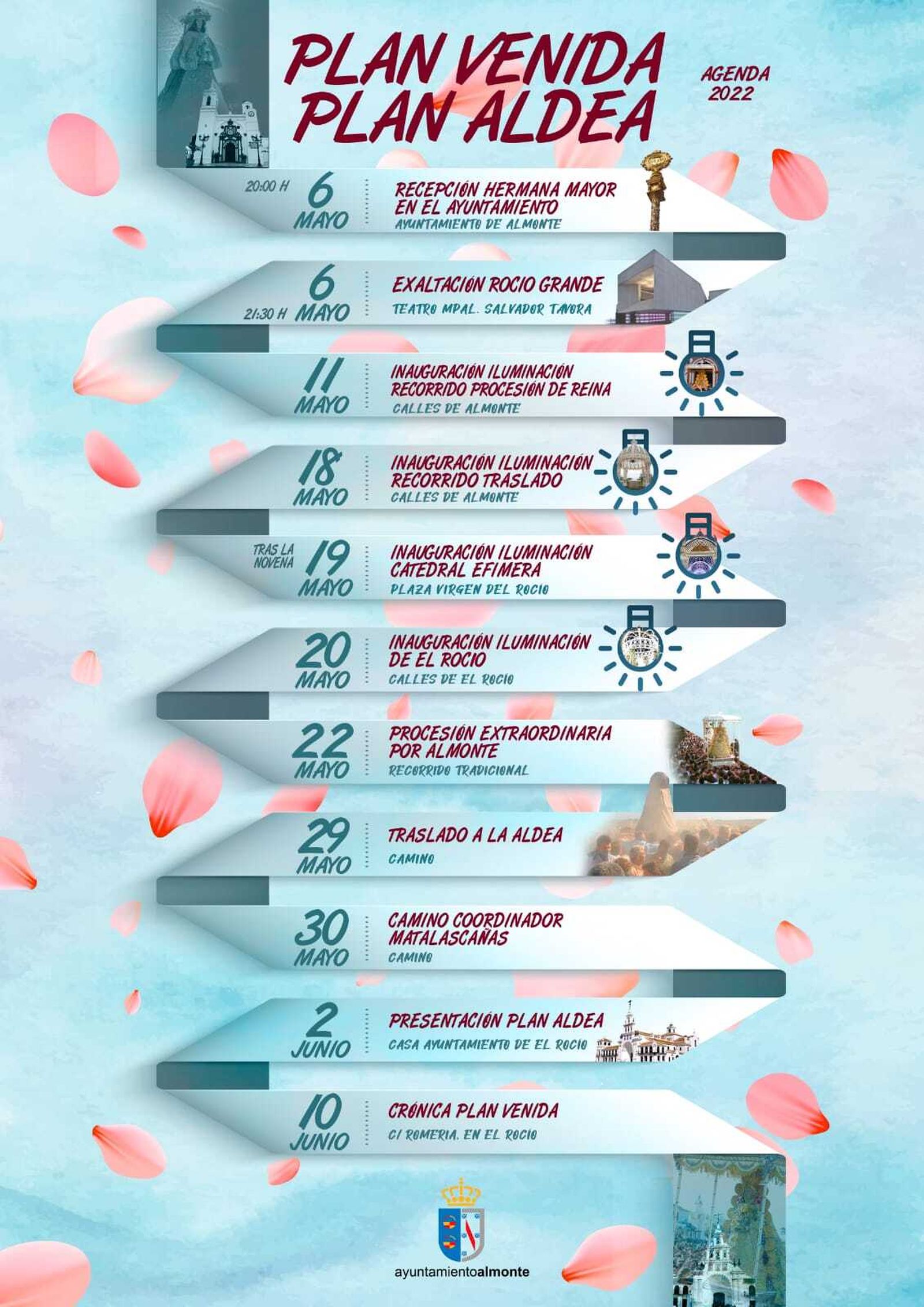 Programación con los actos.