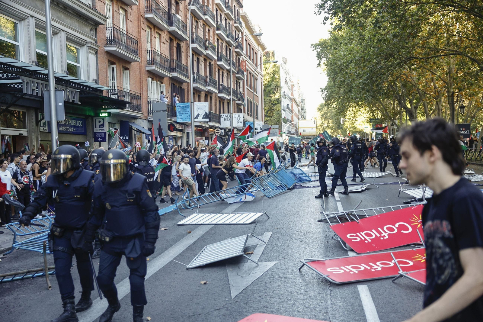 Las fotos de la protesta propalestina que ha suspendido la última etapa de la Vuelta a España