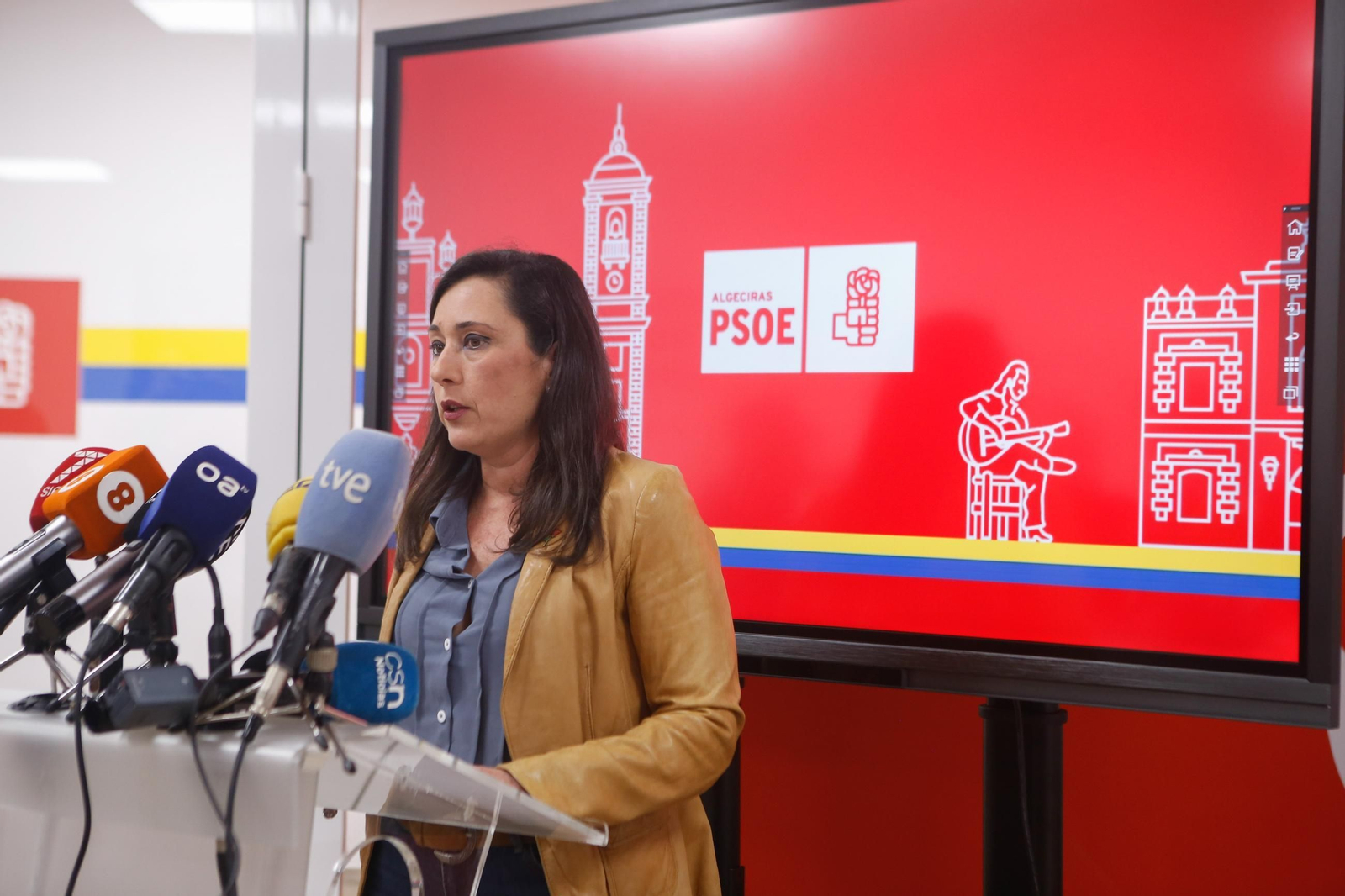 Rocío Arrabal durante una rueda de prensa.