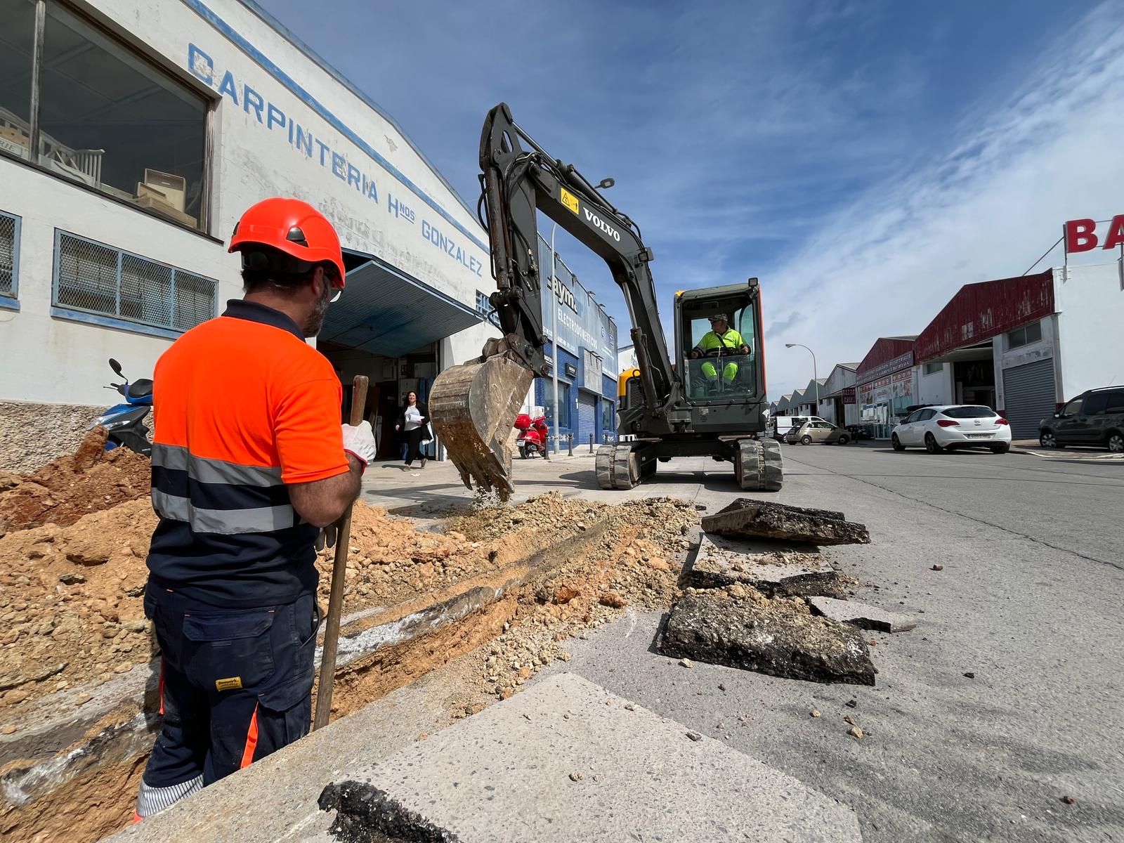 Reanudas las obras en el polígono industrial de Rota.