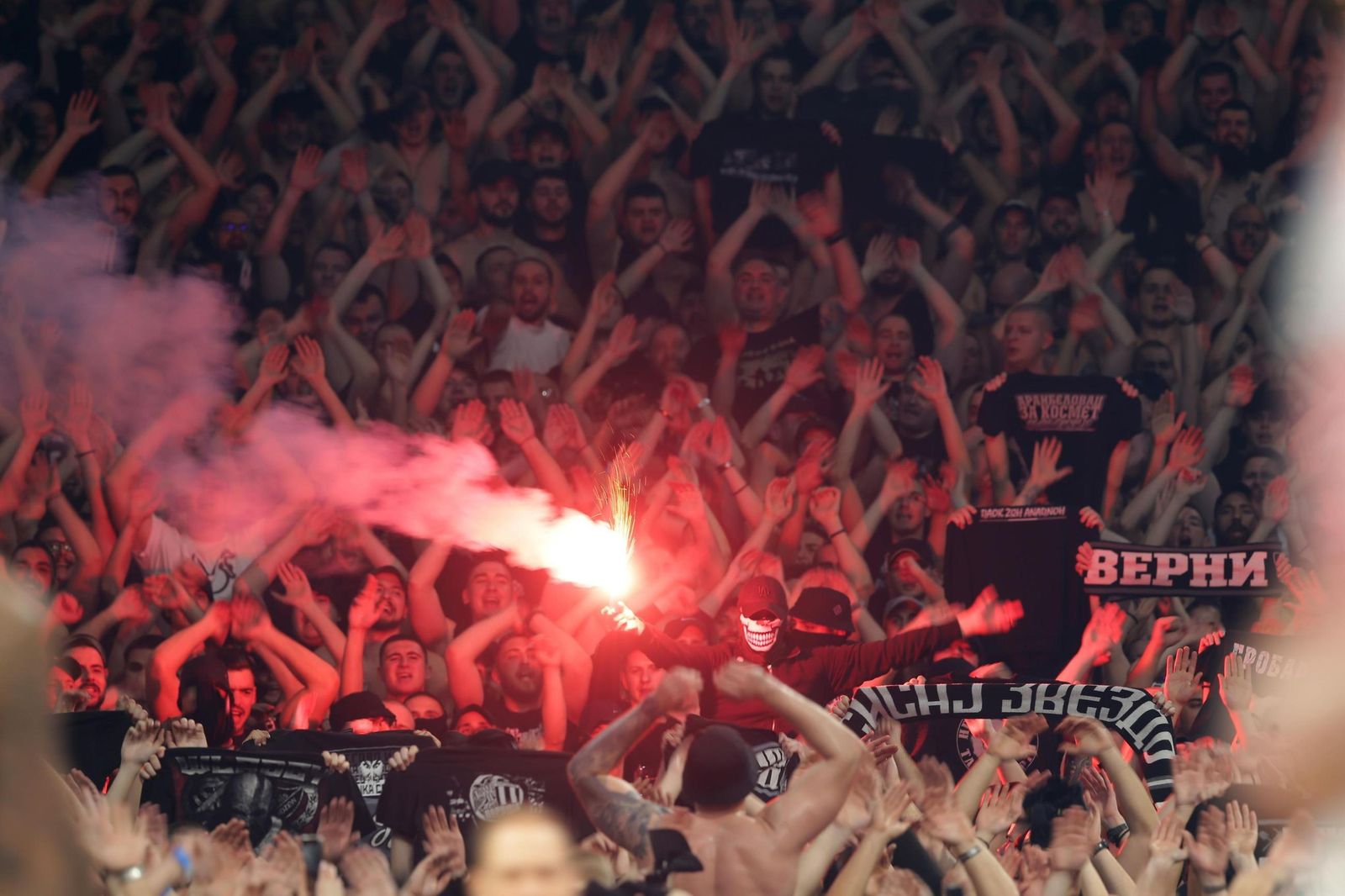 La afición del Estrella Roja.