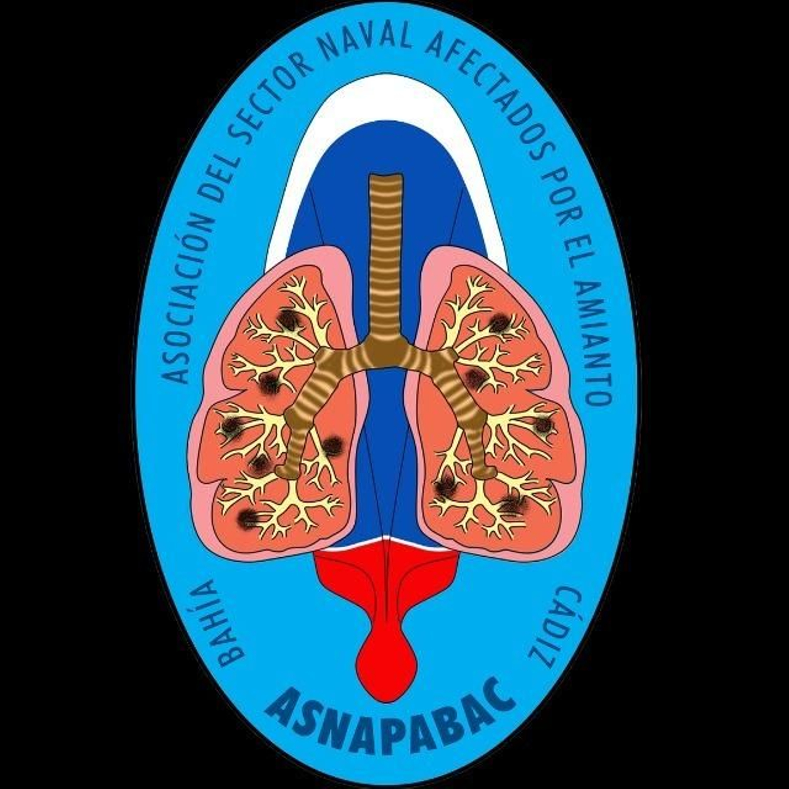 Logo de la Asociación del Sector Naval Afectados por el Amianto de la Bahía de Cádiz