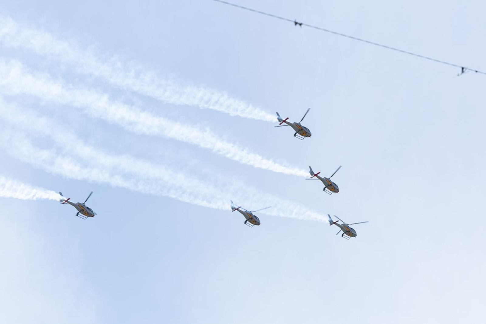 Exhibición de la Patrulla Aspa del Ejército del Aire y del Espacio con motivo del 1.200 aniversario de la capitalidad de Jaén