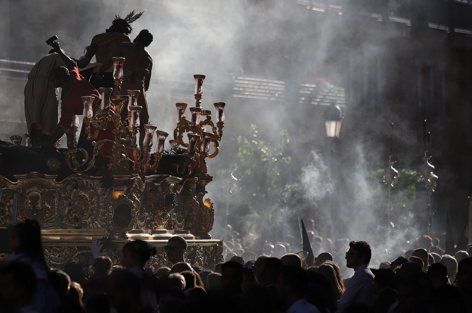 La Hermandad de Los Mutilados durante la salida procesional del pasado año.