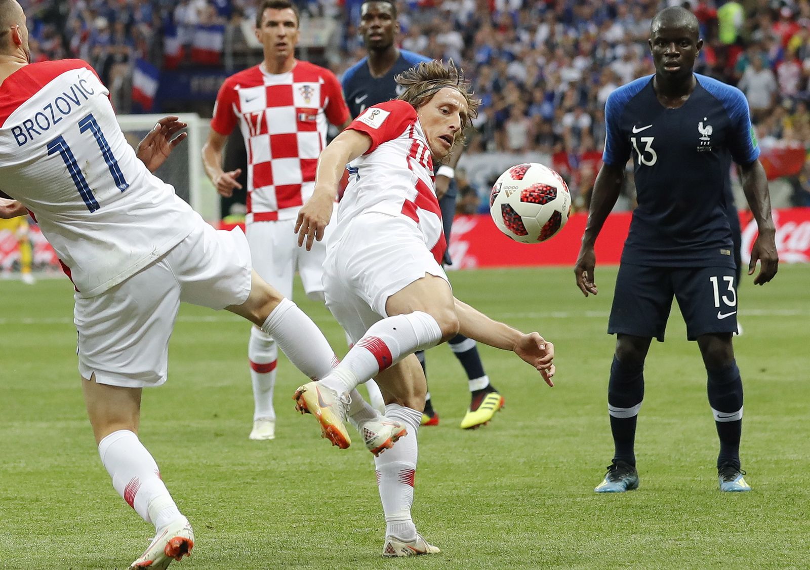 El Francia-Croacia de la final del Mundial de Rusia, en imágenes