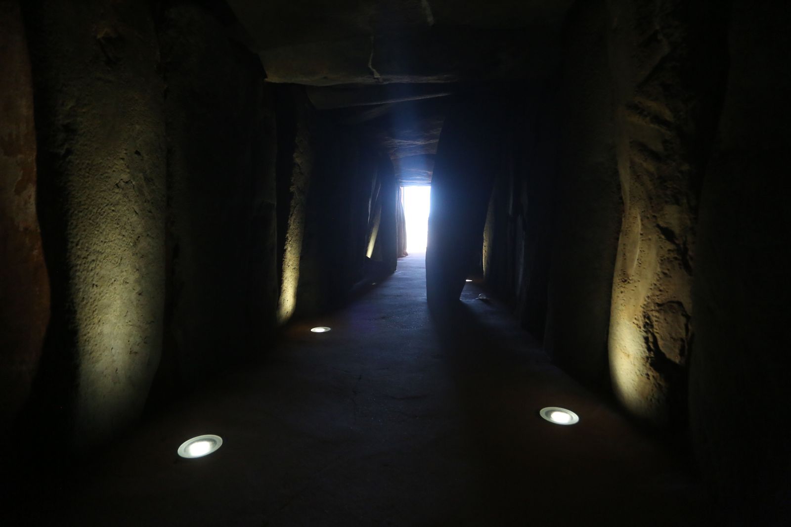 Visita de autoridades al Dolmen de Soto en imágenes