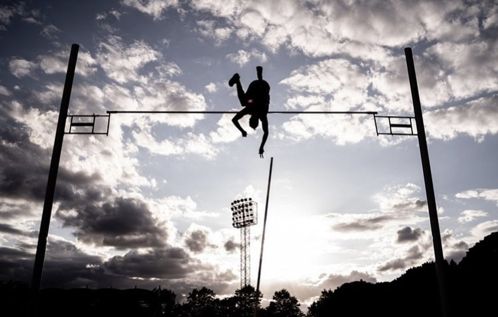 Isidro Leyva un uno de sus saltos