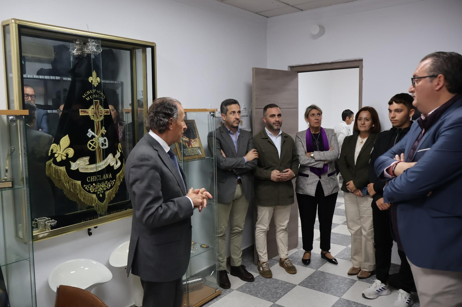 Un momento de esta visita.