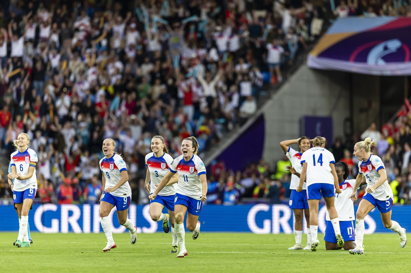Las mejores imágenes de la final España - Inglaterra de la Eurocopa femenina