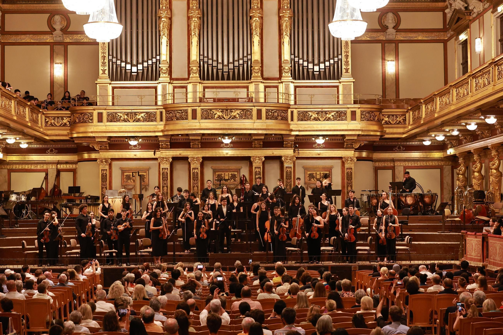 La Joven Orquesta, durante su actuación en Viena.