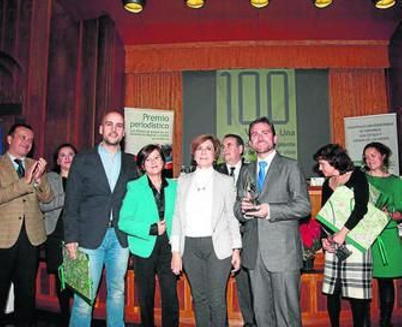 Momento de la entrega de los premios, ayer en el Virgen de las Nieves de Granada.