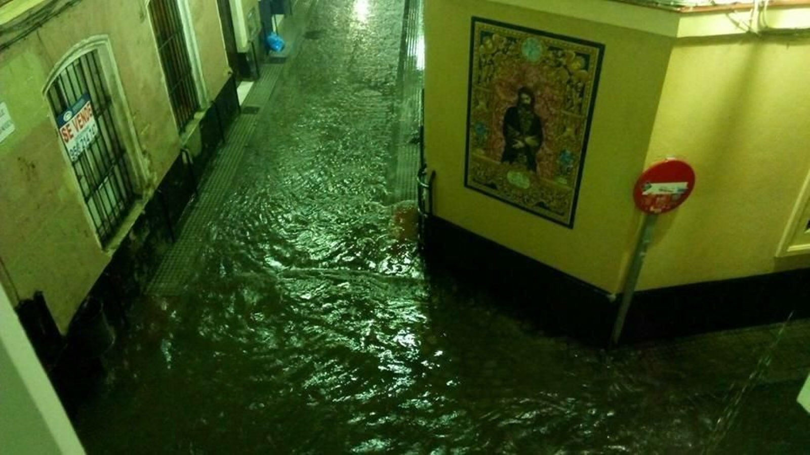 Los efectos del aguacero en Cádiz