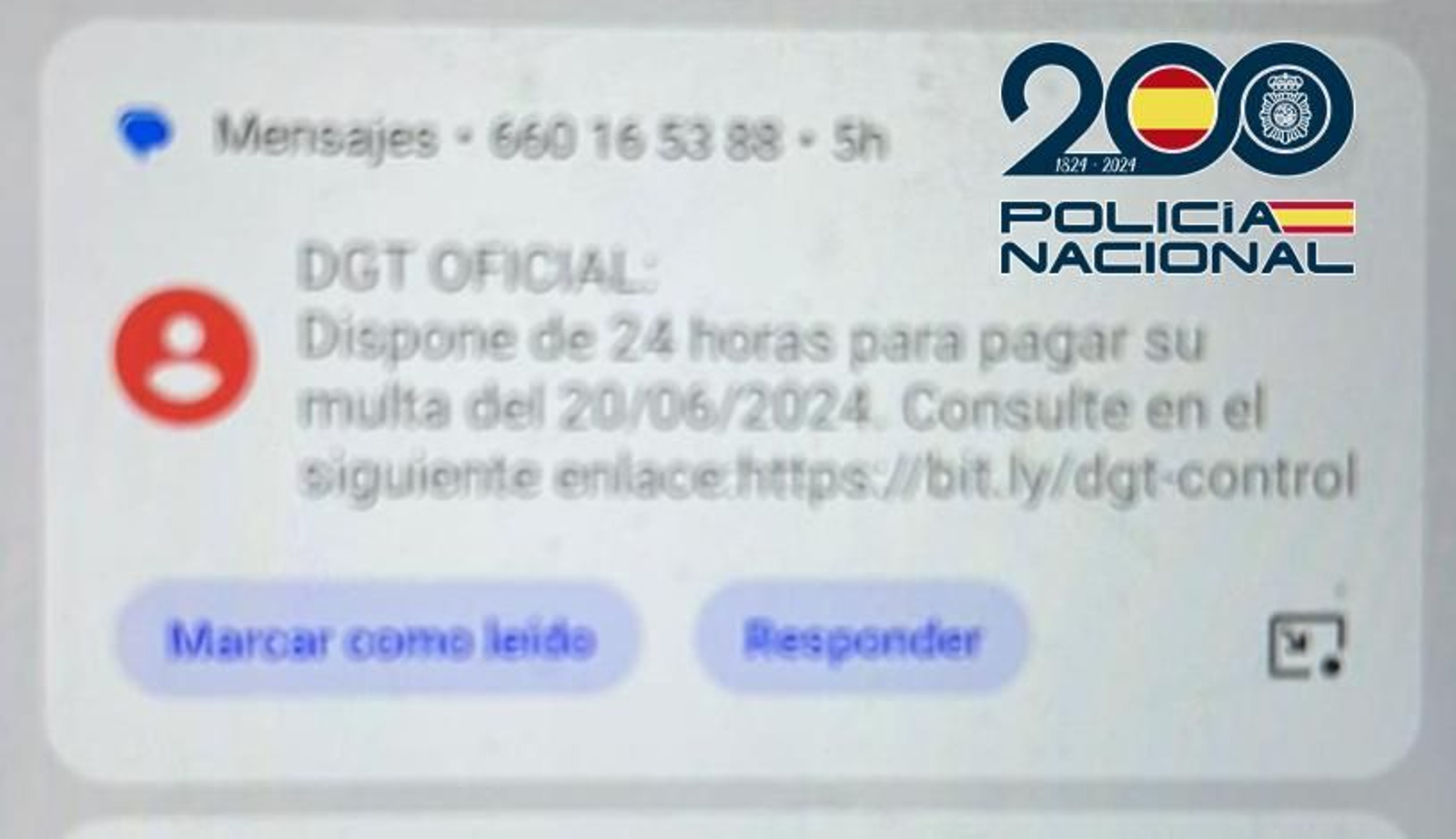 Un ejemplo de correo enviado.