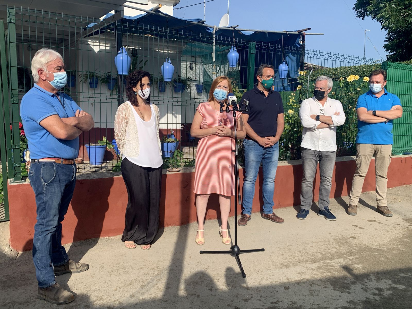 Rueda de prensa tras la firma del convenio entre el Ayuntamiento y 'Palmanaranja'.