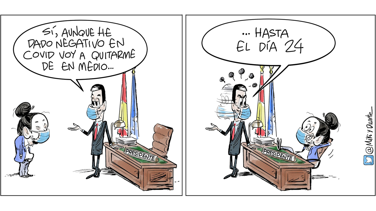 Pedro Sánchez en cuarentena