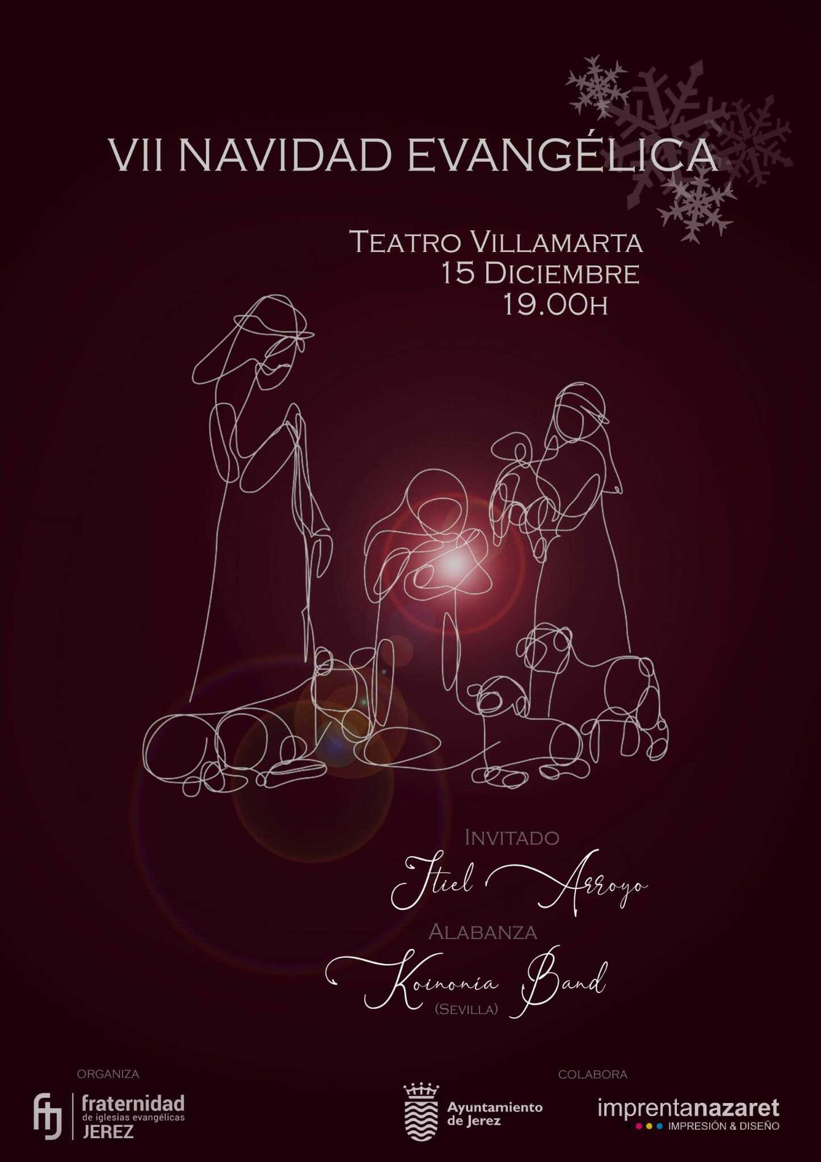 VII Navidad Evangélica. 15 de diciembre. Teatro Villamarta, 19 horas.
