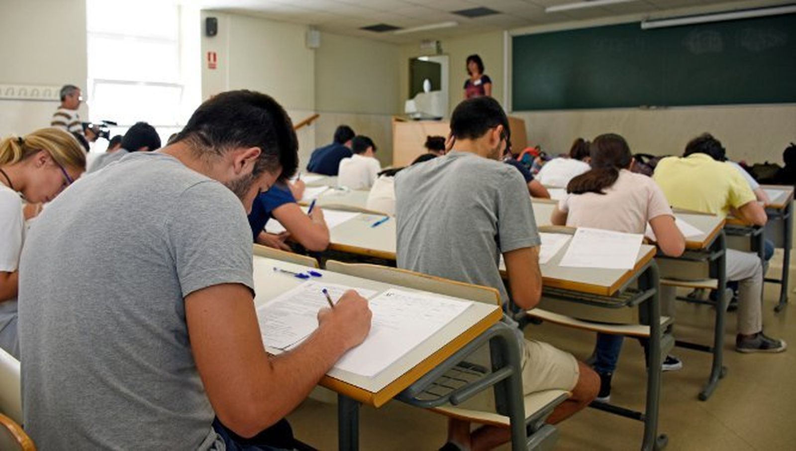 Imagen de la primera jornada de Selectividad.