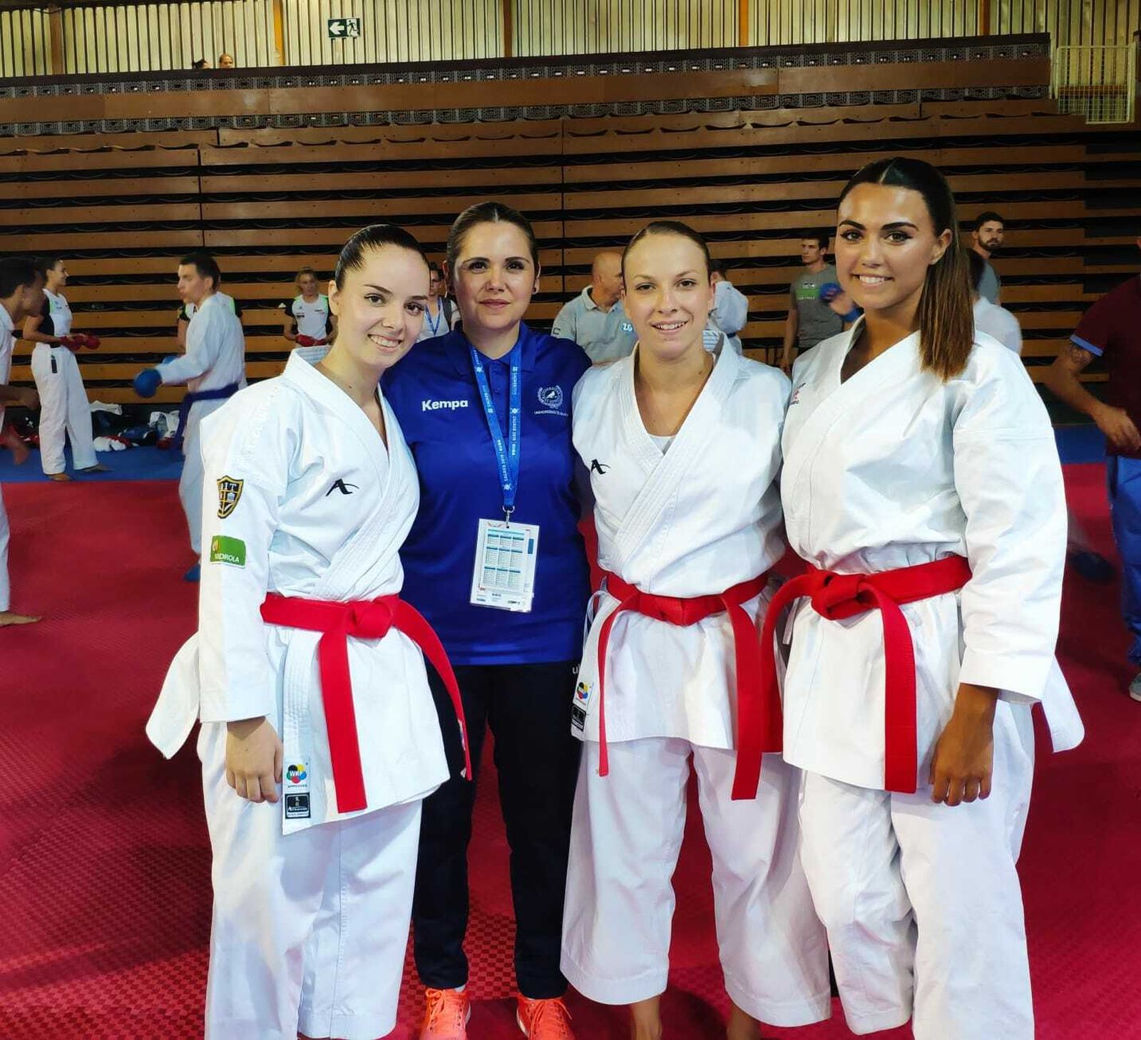 Las representantes de la UMA, ganadoras del Europeo Universitario.