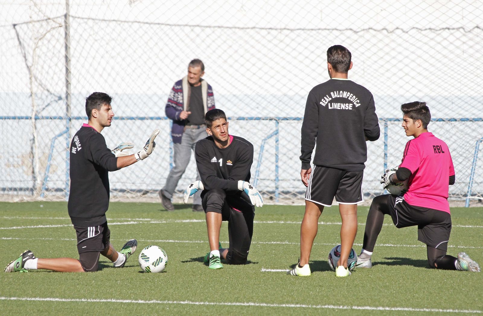 Primer entrenamiento de Juan Mari Sánchez en la Balona