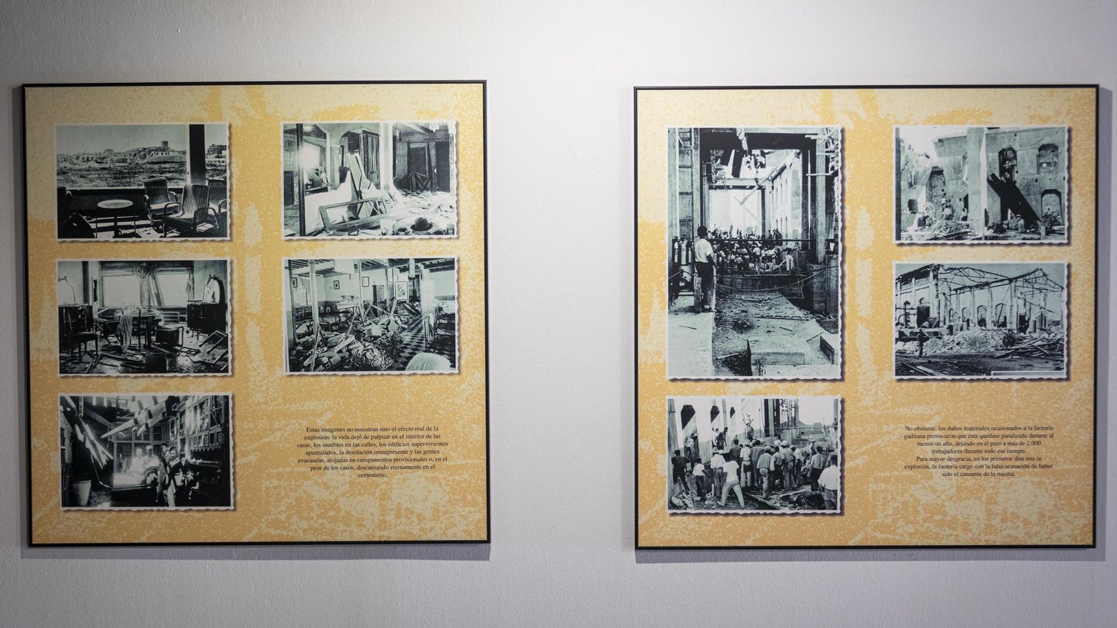 Dos de los paneles que se pueden ver en el Castillo de Santa Catalina