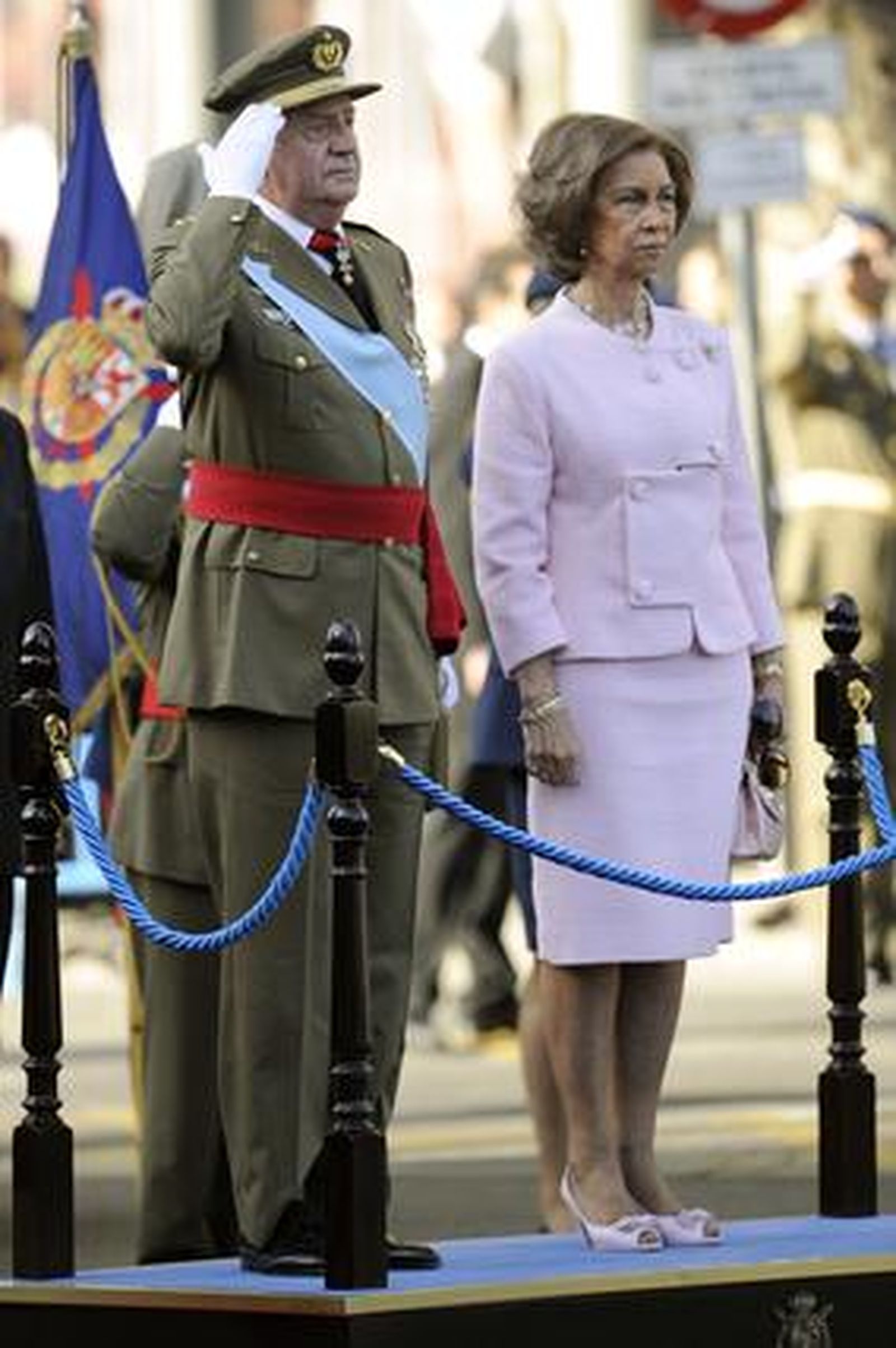 Desfile militar con motivo del día de la Fiesta Nacional. / AFP