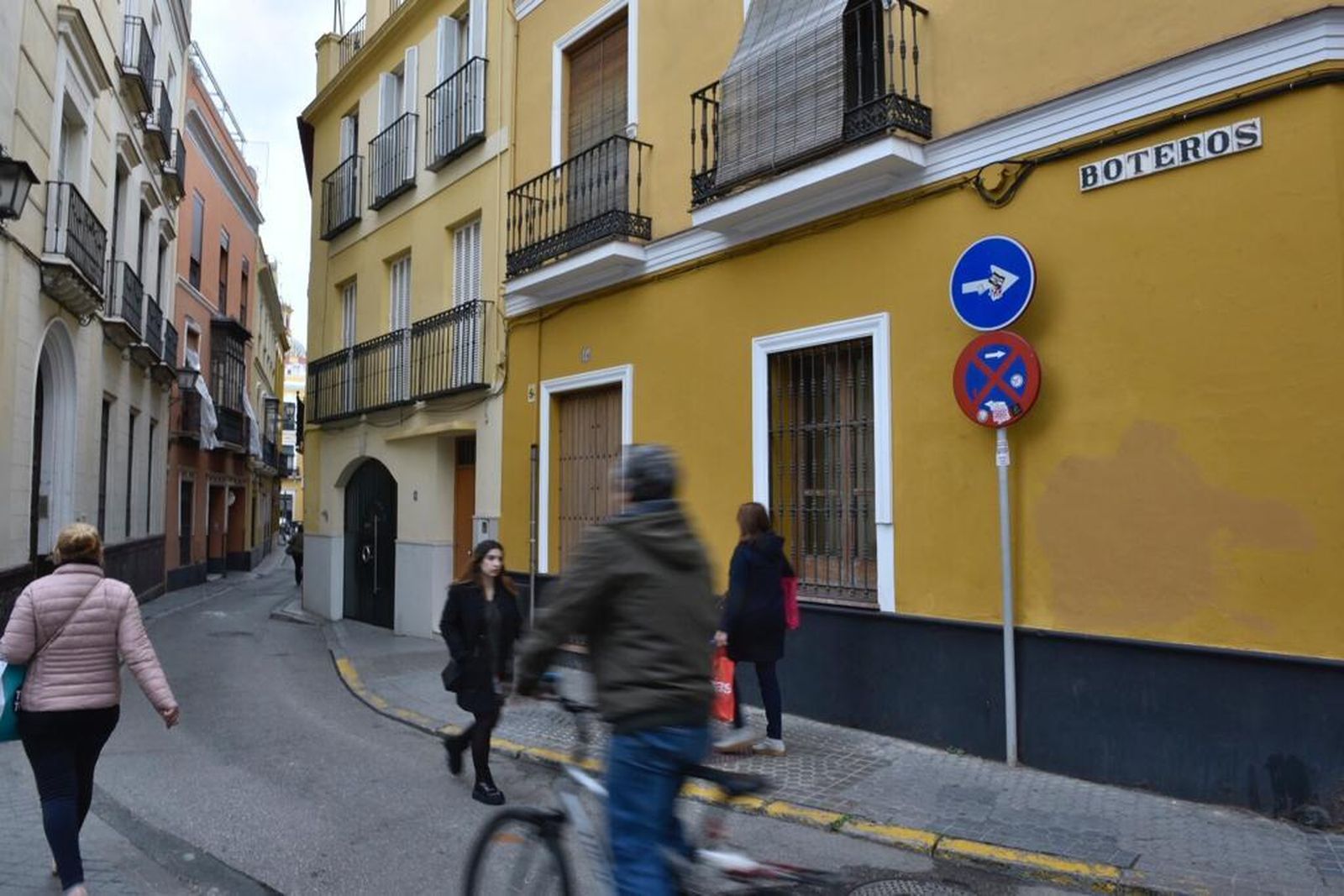 La calle Boteros, donde ocurrieron los hechos.