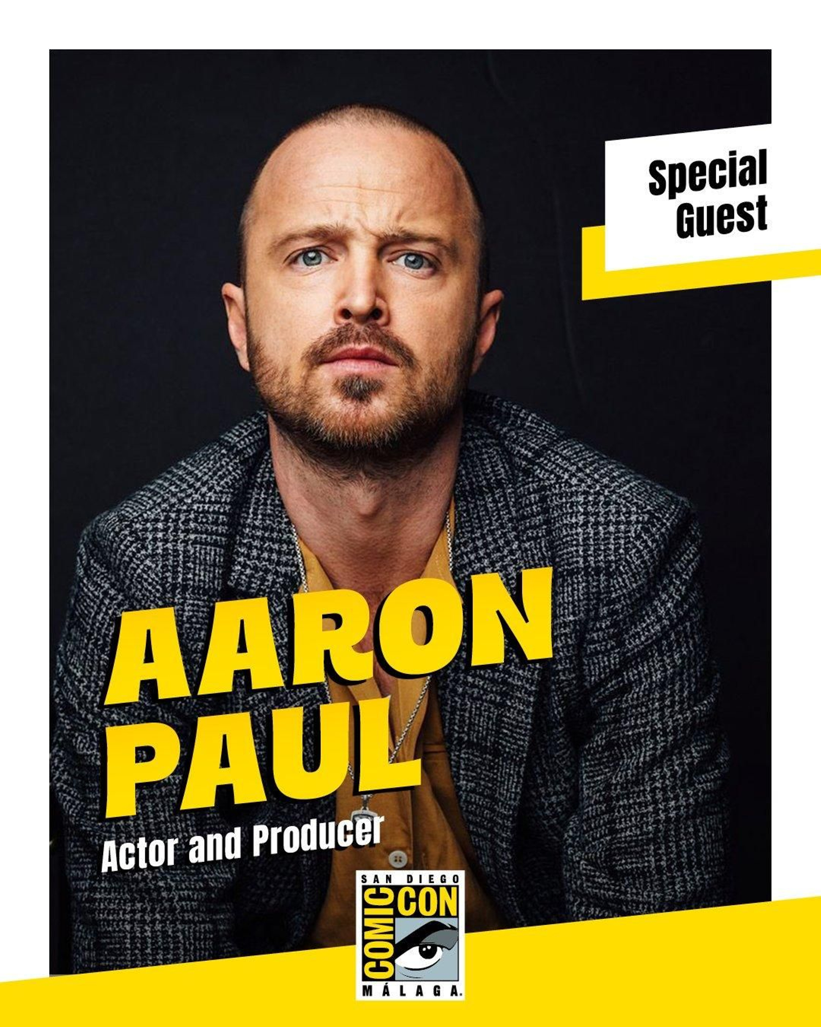 El actor Aaron Paul, protagonista de 'Breaking Bad', invitado especial de la Comic-Con de Málaga.