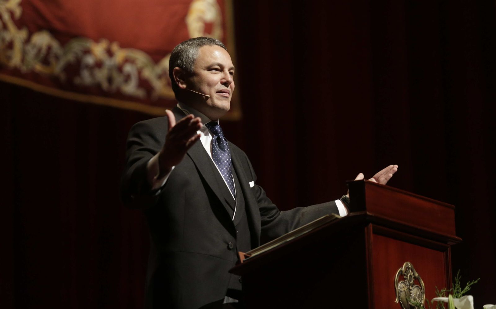 Alberto García Reyes, en un momento del Pregón de Semana Santa.