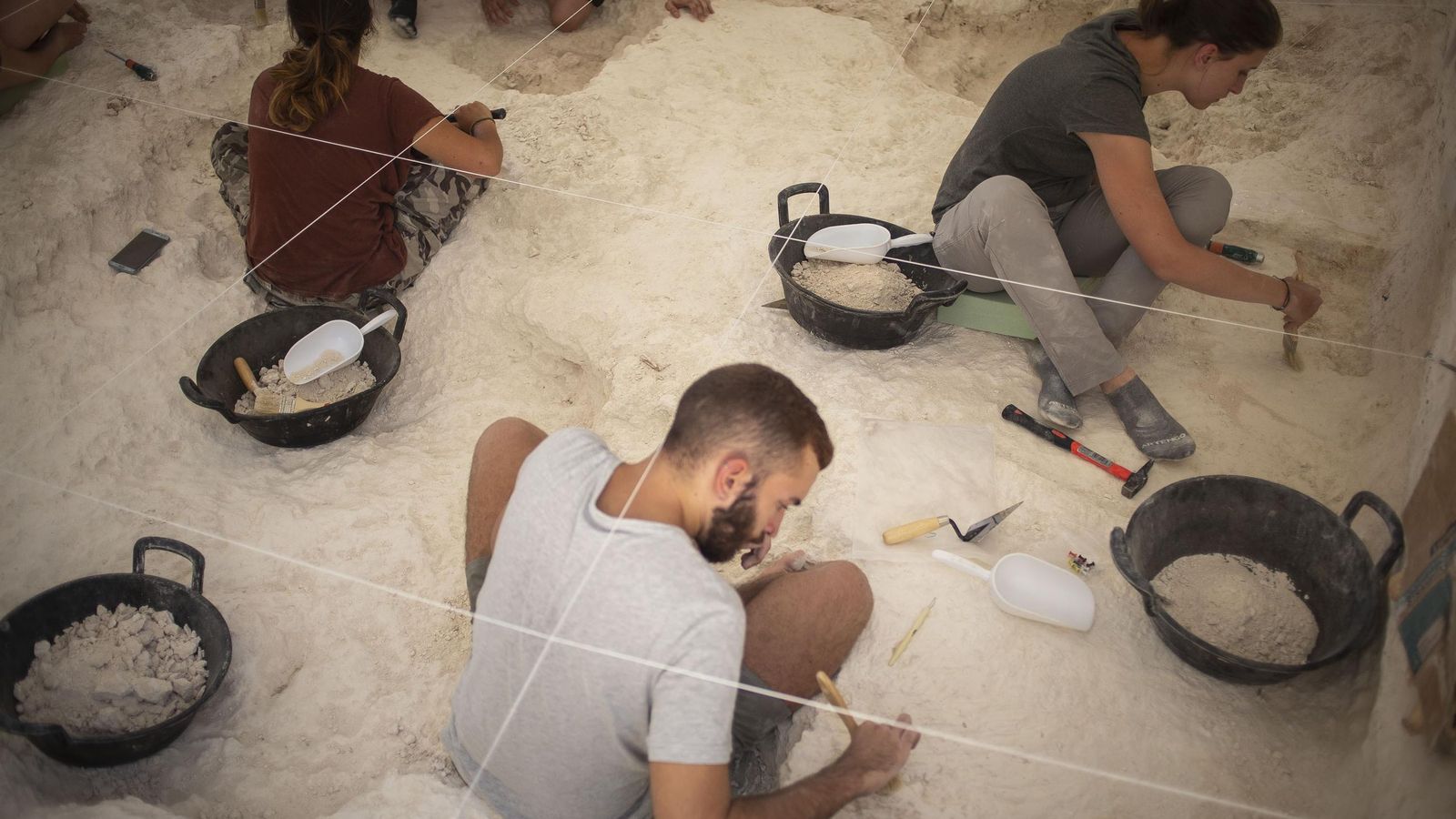 Trabajos en uno de los yacimientos de Orce, en Granada