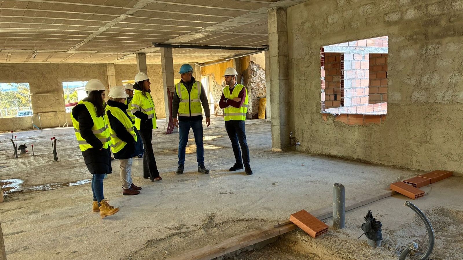 Visita a las obras de la residencia de Gérgal.