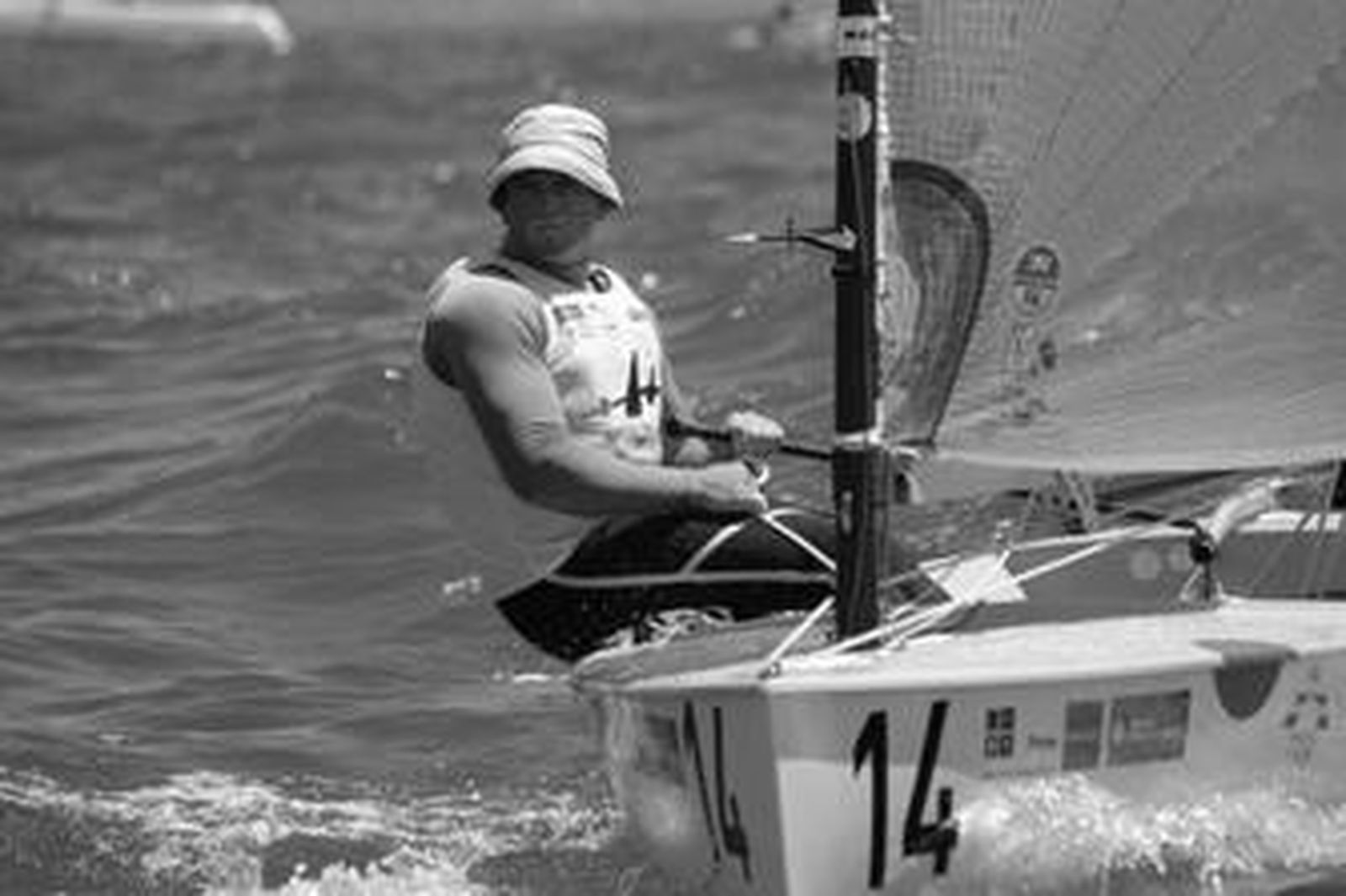 El linense Trujillo, en su embarcación.