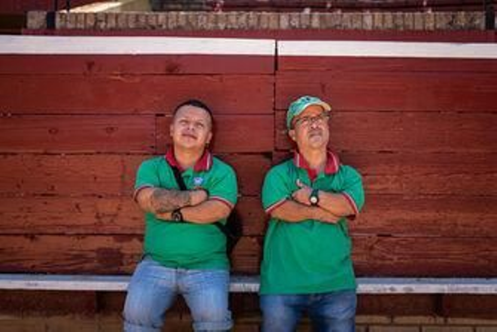 Dos de las personas que sí actuaron en Huelva en el espectáculo Popeye Torero.