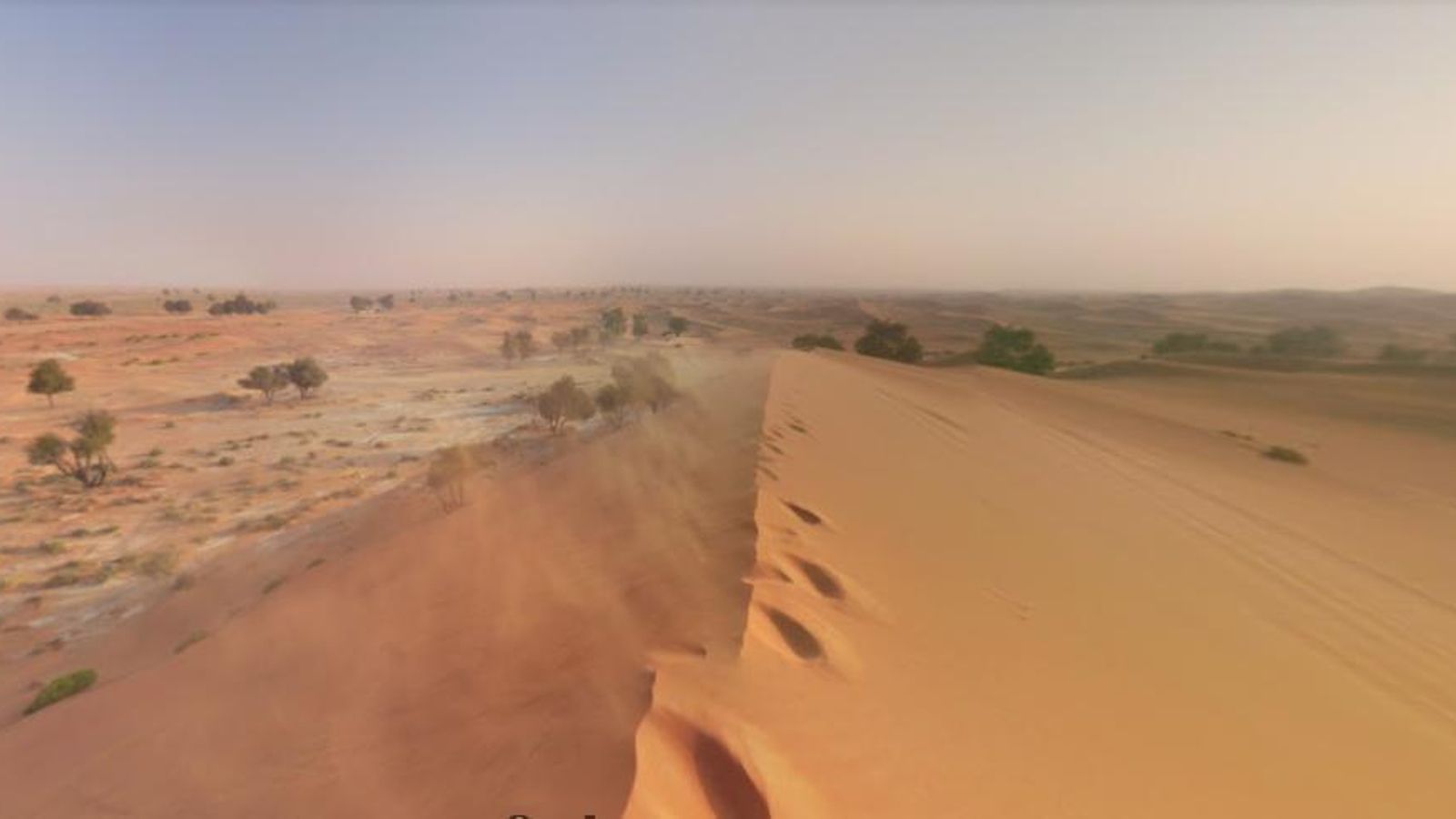 Vista del desierto de Abu Dhabi en Google Street View
