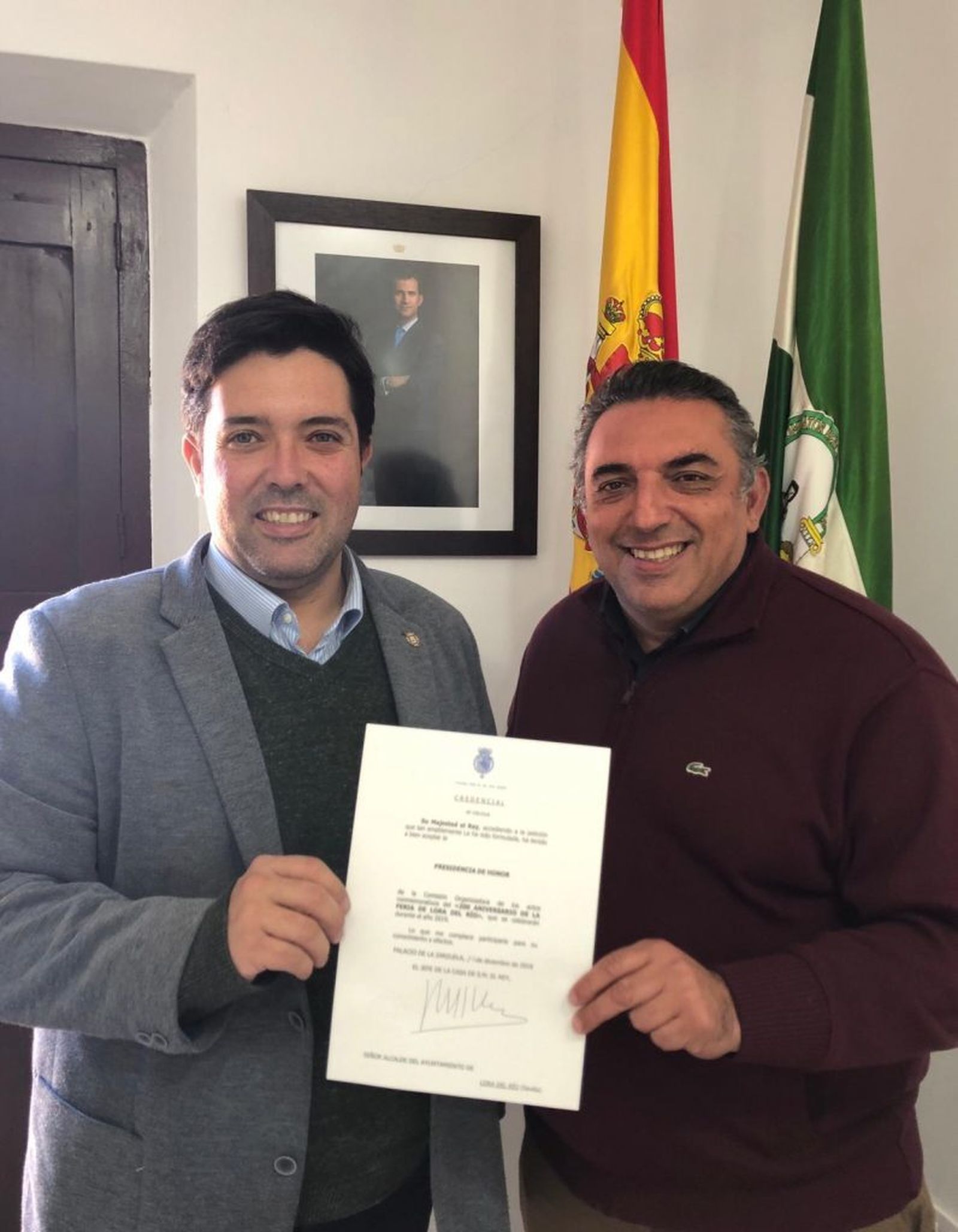 Enamorado y Nogales con la aceptación real.