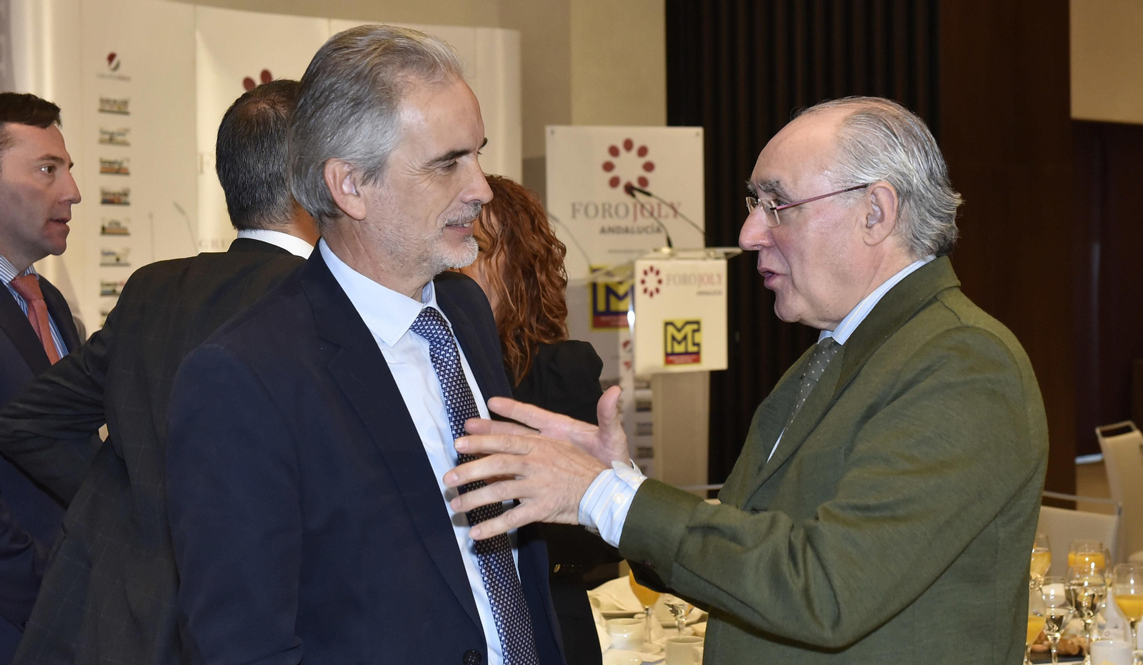 Aquilino Alonso, director de la Agencia Andaluza de la Energía, y Javier Torres Vela, ex presidente del Parlamento andaluz.