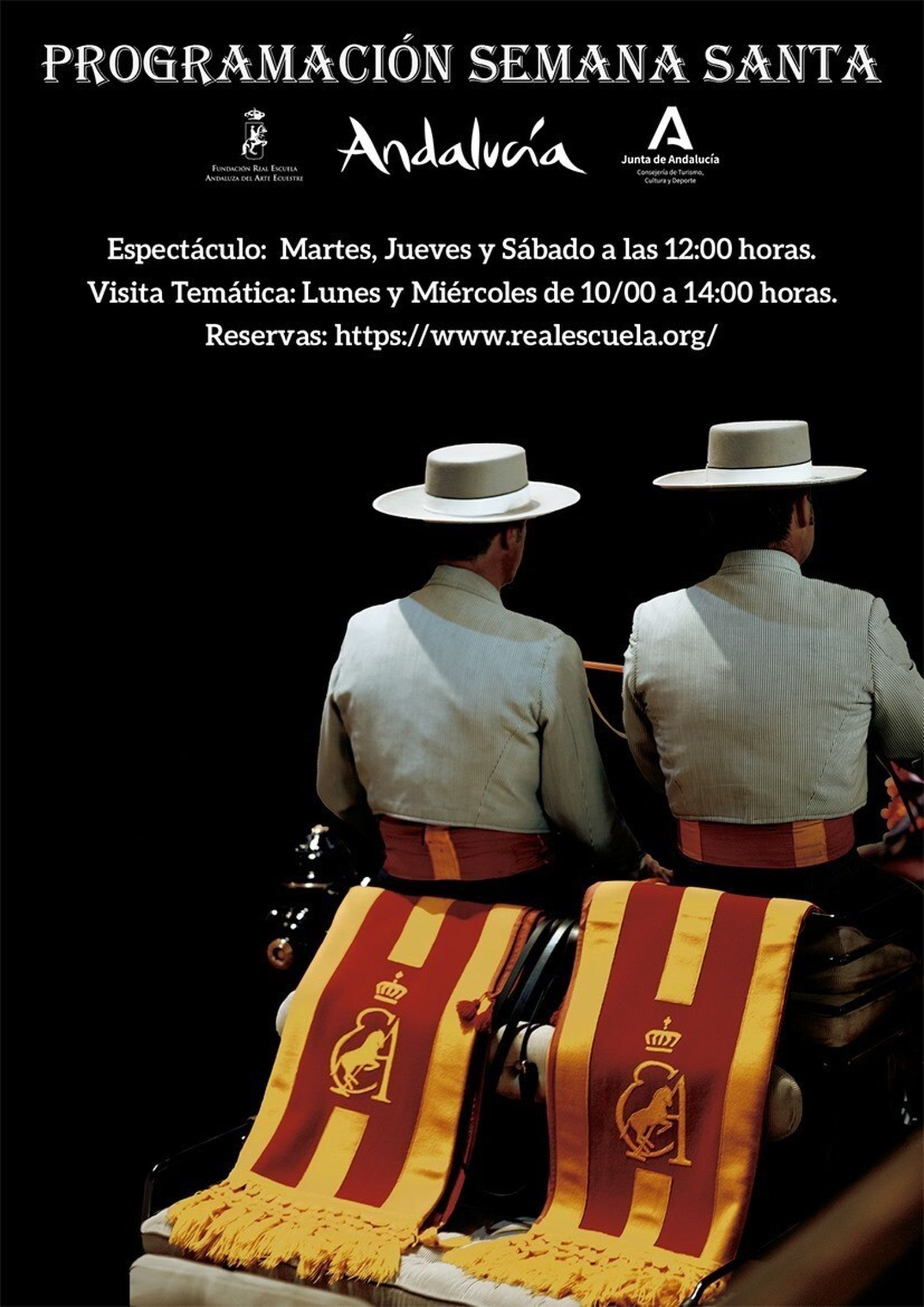 Cartel de la Programación de Semana Santa en la Real Escuela