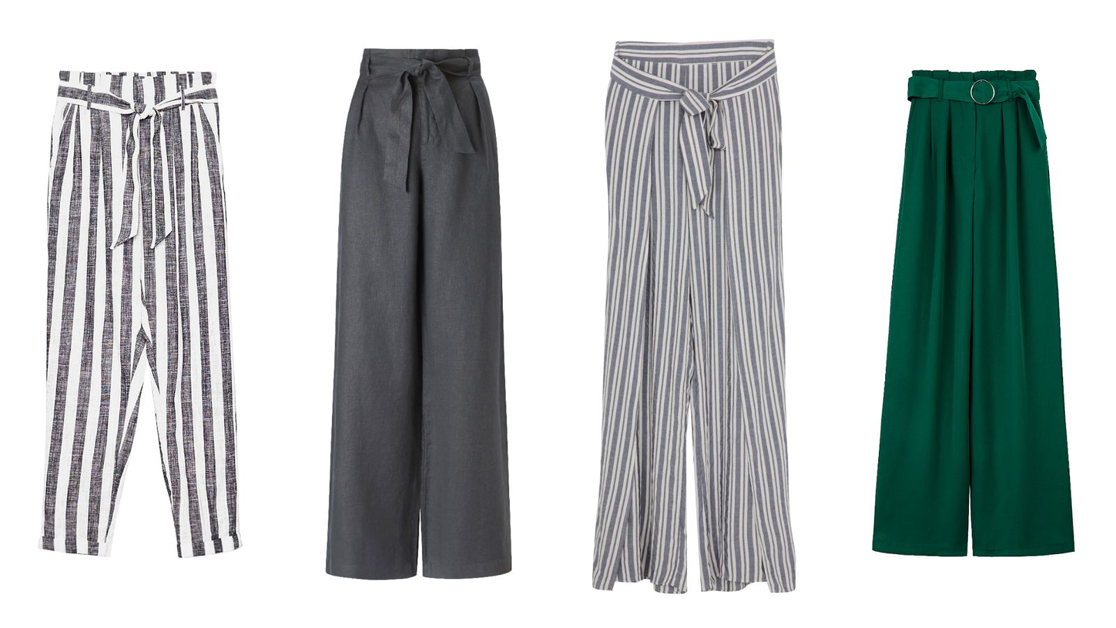 De izquierda a derecha: Bershka, Mango, Pull & Bear, Bershka.