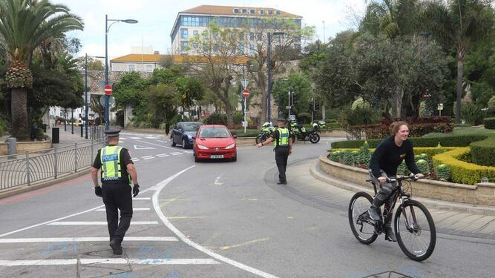 Un control policial en Gibraltar