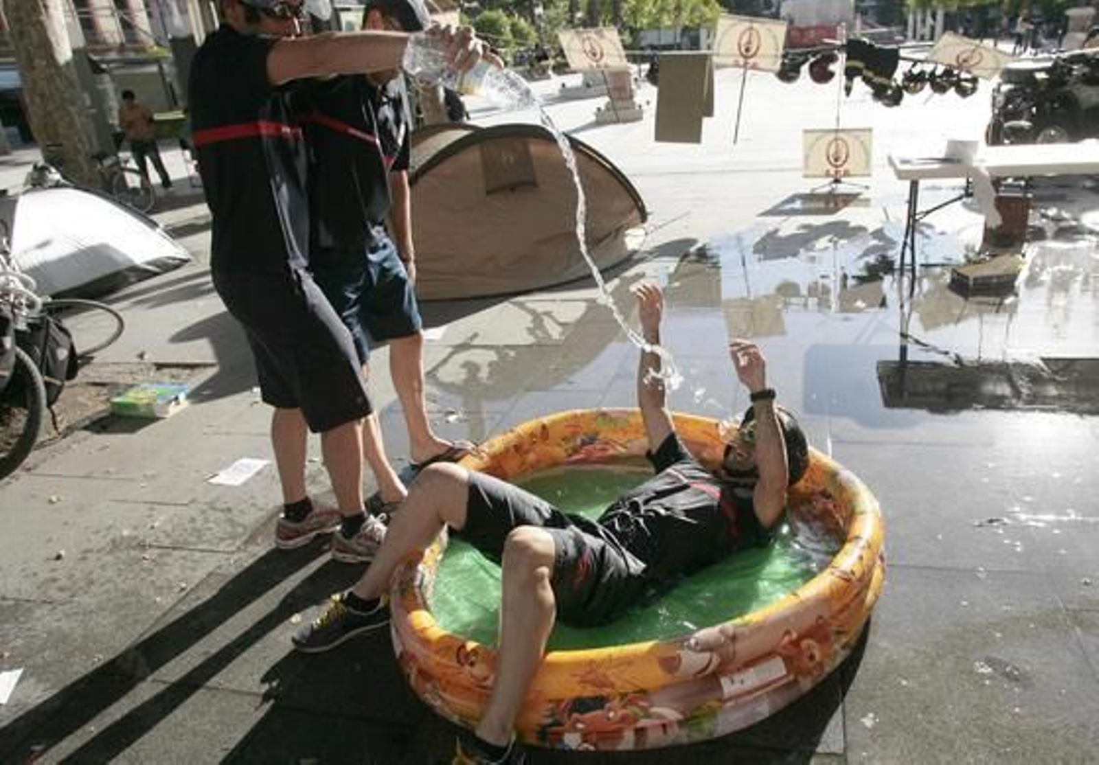 Los Bomberos, ante el Ayuntamiento