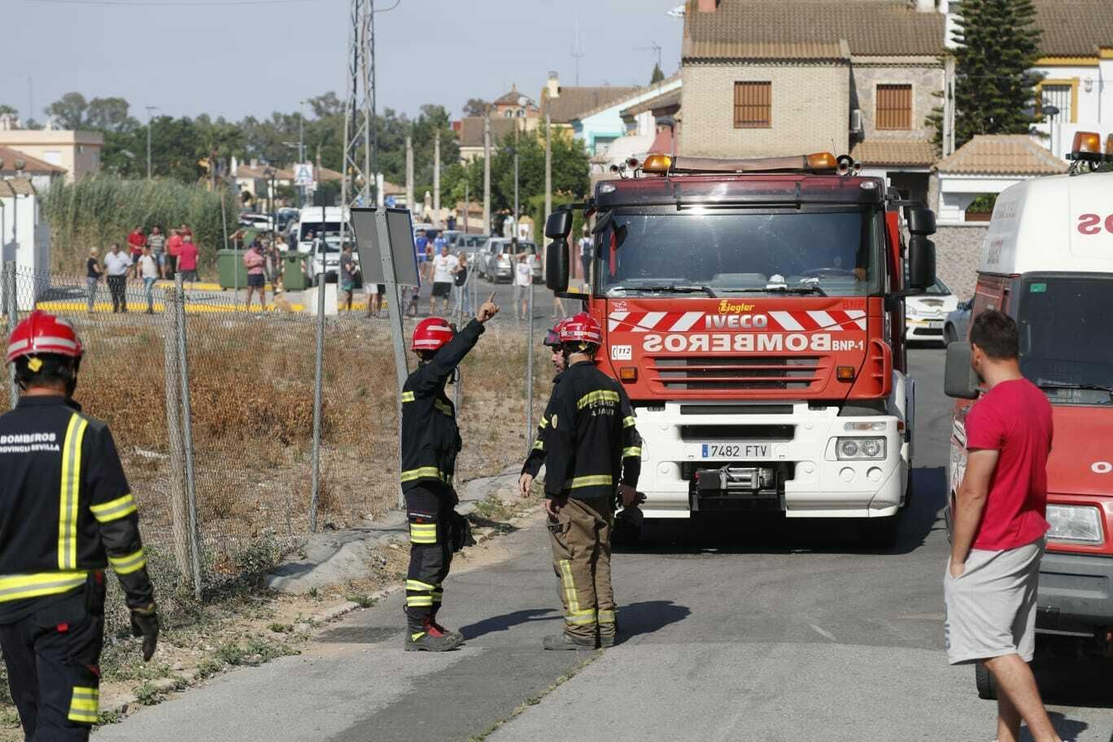 Incendio en la cornisa de Gelves