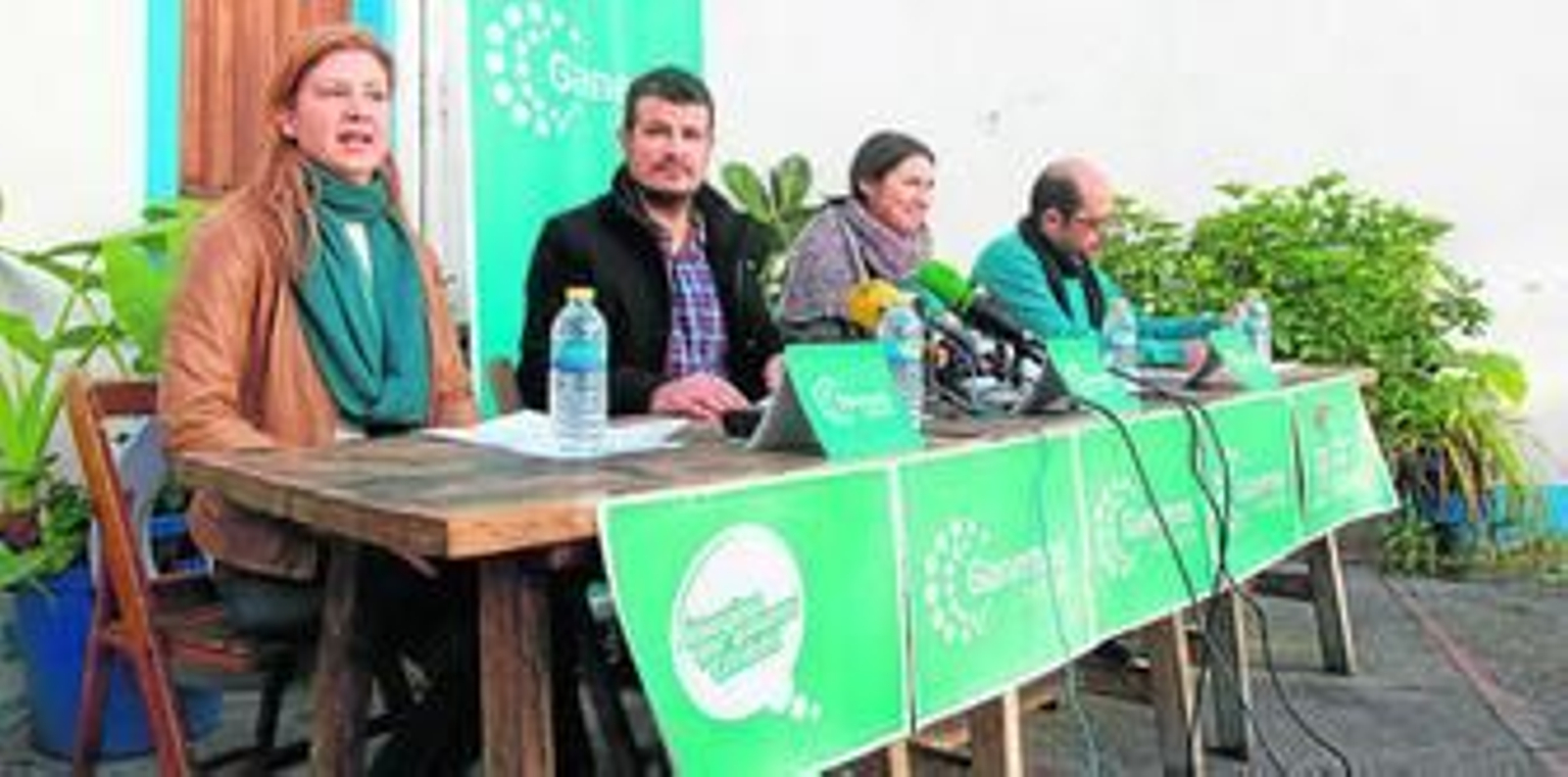 Sonia Rosas, Jorge Alcázar, Ángela Sánchez y Juan Ribera durante la rueda de prensa de ayer.