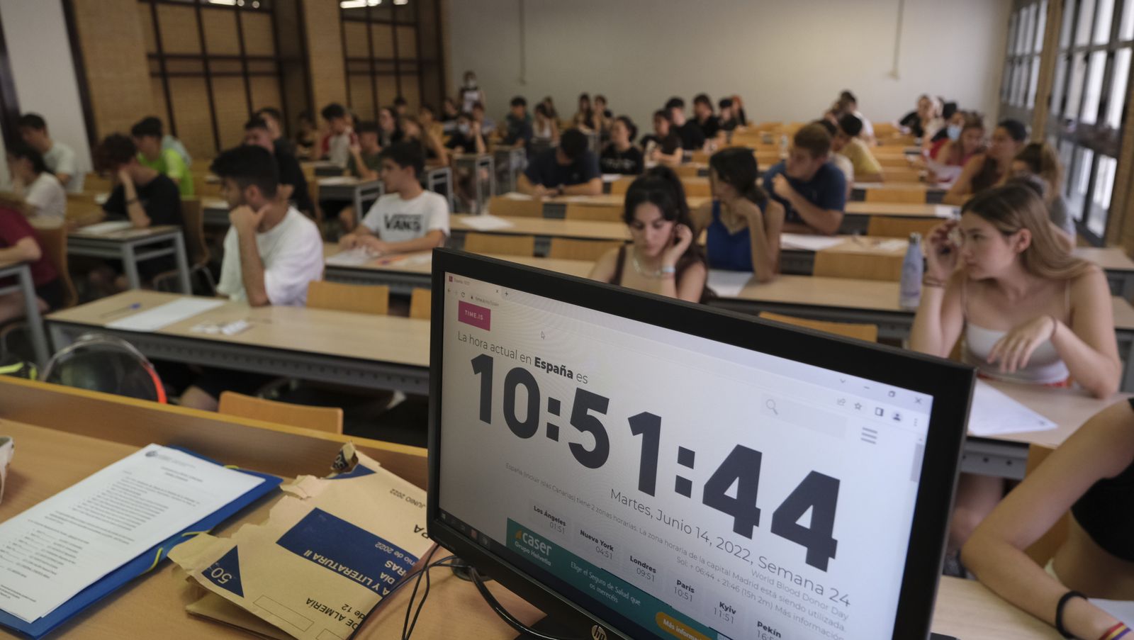 Imágenes de las pruebas de acceso de la PEvAU en la Universidad de Almería