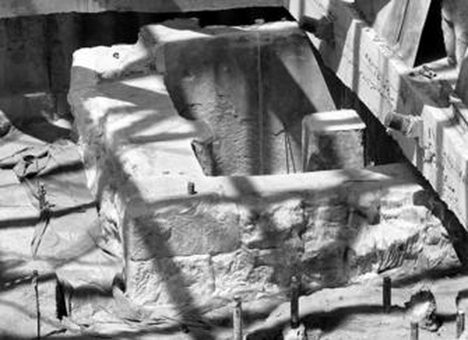 Imagen de los restos arqueológicos encontrados en los trabajos del solar del Cómico.